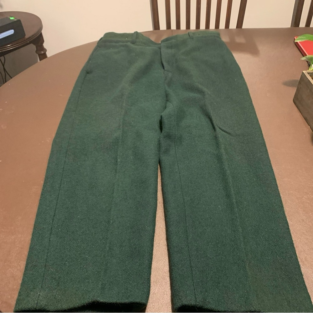 Vintage Kittery Trading Post Heavy Wool Hunting Pants - Green 35x28